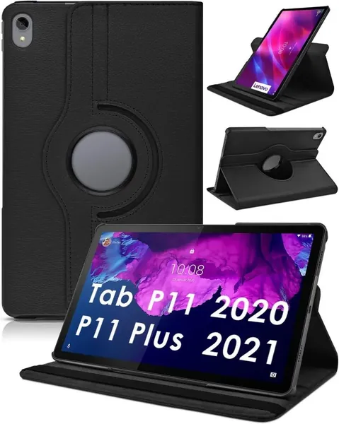 Вращающийся на 360 градусов флип-чехол из искусственной кожи для Lenovo Tab P11 2020 TB-J606F P11 Plus 2021 TB-J616F/J607F, чехол-подставка с автоматическим пробуждением во время сна