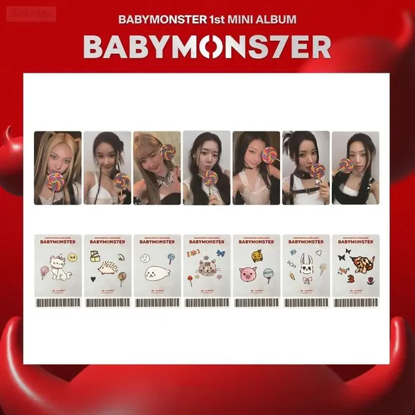 Карточки BABYMONSTER k-pop карточки коллекционные карты 5.4*8.6cm 7 шт