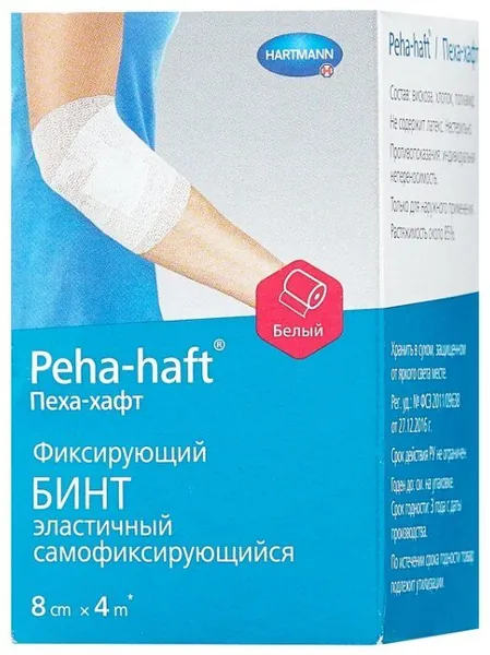 БИНТ PEHA-HAFT когезивный 4м х 6см (белый)