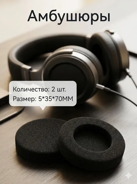 Поролоновые амбушюры 70мм (универсальные)