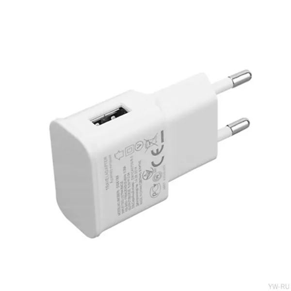 Зарядное устройство для стены USB с одним портом EU Plug, поддерживающее два режима зарядки: DC9.0V-1.67A или 5.0-2.0A, входное напряжение 100-240V 50/60Hz 0.5A, цвета черный и белый, вес 30 грамм