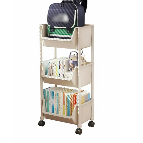 Передвижная Подставка Для Книг И Рюкзаков С Поворотными Колесами, Контейнер На Колесах, Экономия Места, Мобильный Стеллаж Для Школьников, Офисных Работников, Учебной Зоны, Домашнего Офиса