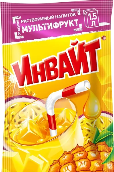 Растворимый напиток Invite Мультифрукт 12 г