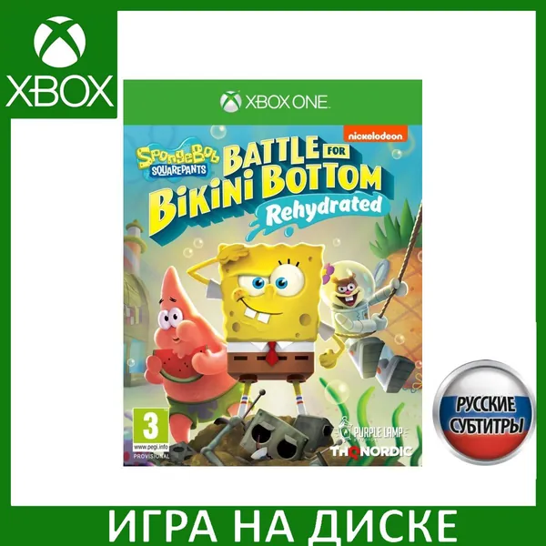 Игра SpongeBob SquarePants Battle For Bikini Bottom - Rehydrated (Губка Боб Квадратные Штаны Битва за Бикини Боттом - Регидратация) Xbox One, Series X Русская Версия Диск на Xbox