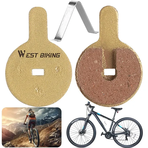 Тормозные колодки для велосипеда WEST BIKING, металлические, размер 33,5 22,5 мм
