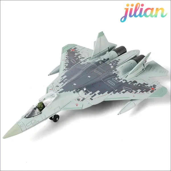 Масштаб 1:72, набор для быстрой сборки модели истребителя Су-57, пластиковый военный реактивный самолет, сборная модель самолета с подставкой, подарок для взрослых и детей (31 деталь)