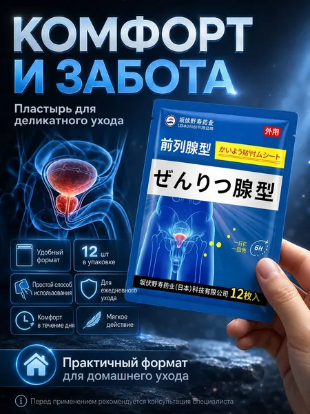 Урологический пластырь от простатита 10 шт, китайский лечебный пластырь на пупок для мужчин, средство от аденомы и частого мочеиспускания. Травяной сбор для мужского здоровья и улучшения потенции.