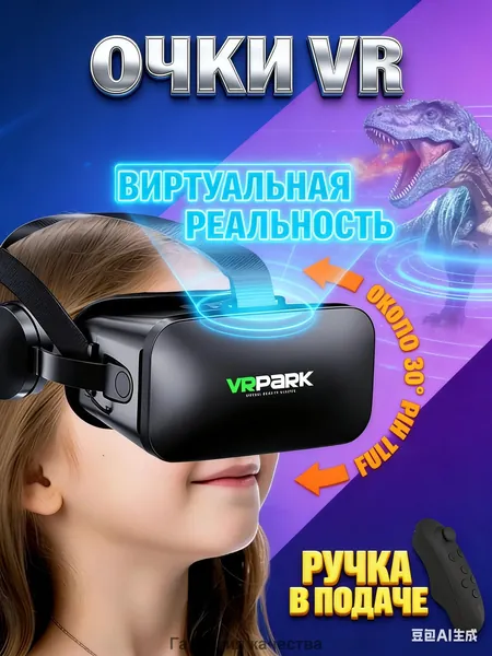 Очки виртуальной реальности, VR очки для смартфона, VR Виртуальная реальность,3D панорамный вид-HAIJI