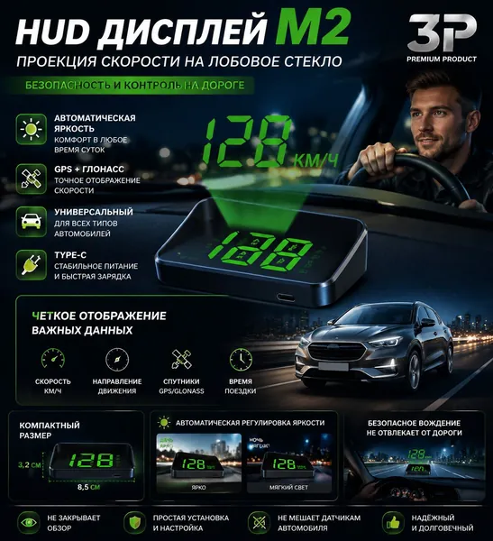 Проектор на лобовое стекло, 5 Вт арт. 1
