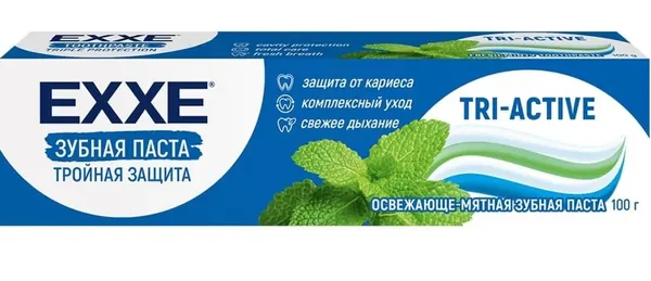 EXXE Зубная паста Тройная защита tri-active, 100 г