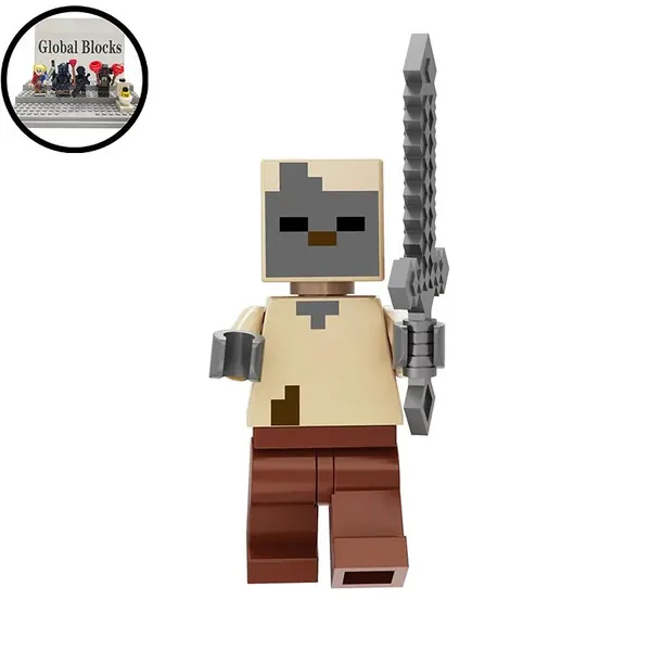 Аниме фигурок Конструктор (совместим с лего),Майнкрафт/Minecraft (4.5см, пакет) Husk-RM007