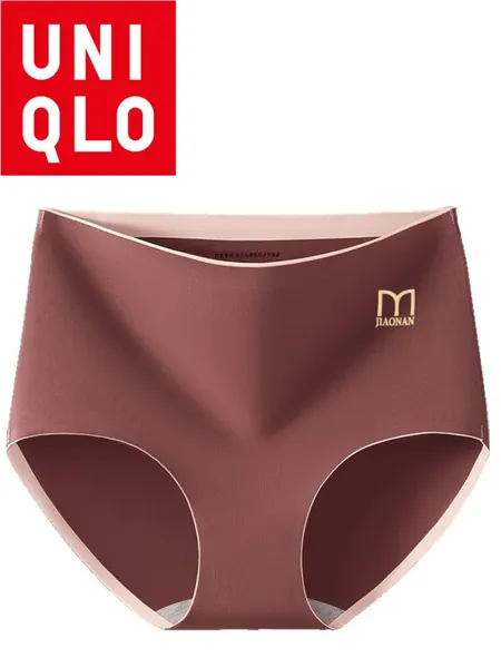 Трусы брифы трусы uniqlo леди Дышащее нижнее белье большого размера со средней талией