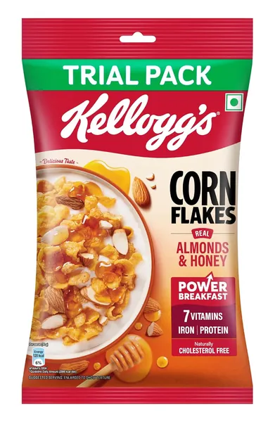 Крупа для завтрака Kellogg's мёд Kellogg s s заварной овсяноблока с корицей и медом завтраковые каши богатый витаминами B1, B2, B3, B6 и C, железом натуральный холестерин-обезжиренный продукт упаковка