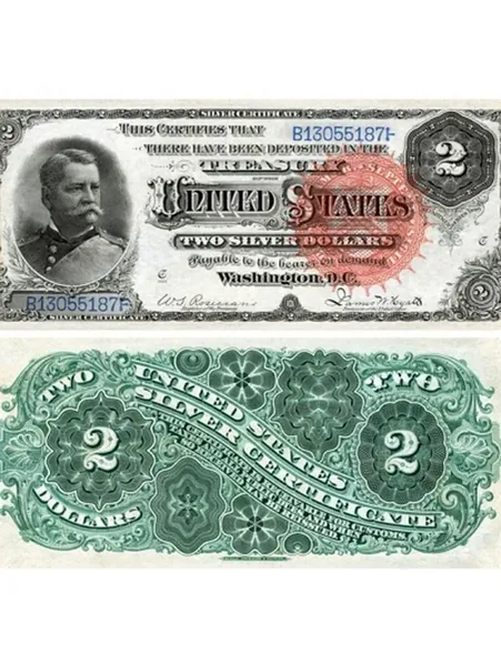 США 2 доллара 1859 серебряный сертификат, копия
