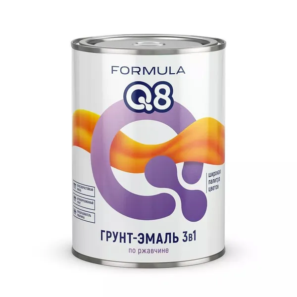 ГРУНТ-ЭМАЛЬ 3 В 1 по ржавчине FORMULA Q8 шоколадная 0,8 кг