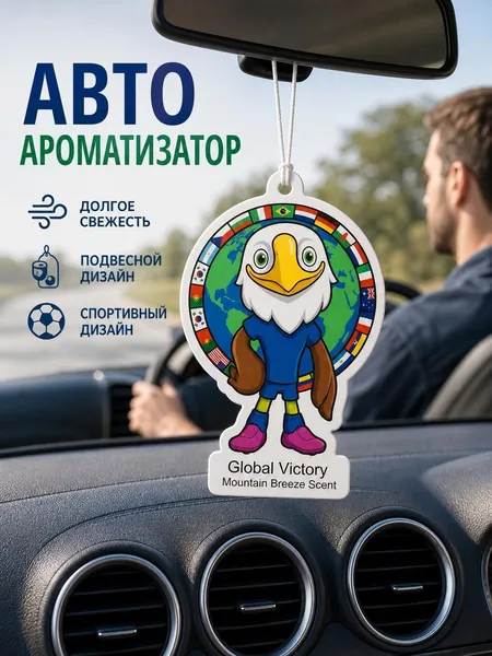 Подвесной освежитель воздуха для автомобильных зеркал заднего вида