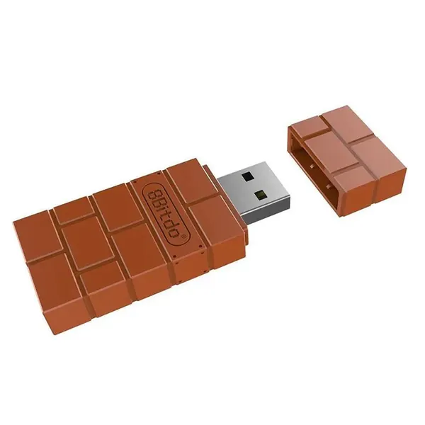 Беспроводной блютуз USB - адаптер 8BitDo Bluetooth для геймпада Nintendo Switch Pro Controller / Sony Playstation 4 5 PS4 PS5 Dualshock dualsense / Xbox one / Series s x коричневый