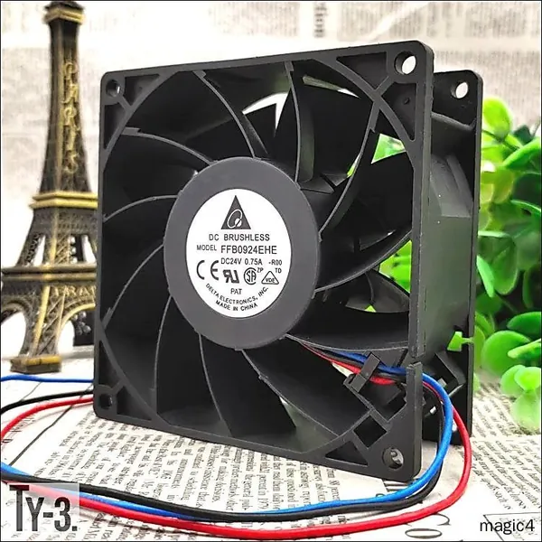 Вентилятор Охлаждения FFB0924EHE-R00 24V 0.75A 9038 9CM 3PIN 4800об/мин 110CFM 55дБ (А)90 Х 90 Х38 Мм,90MM Вентилятор Преобразователя Част