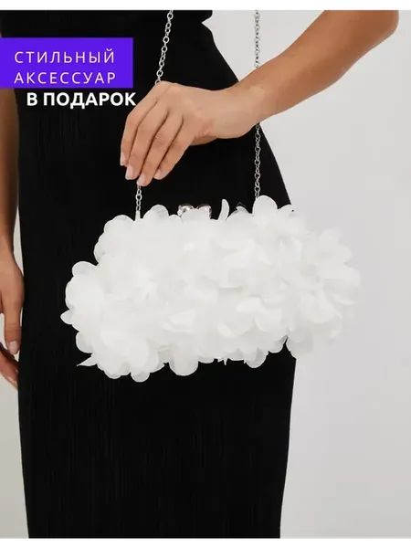 Клатч вечерний свадебный с цветами
